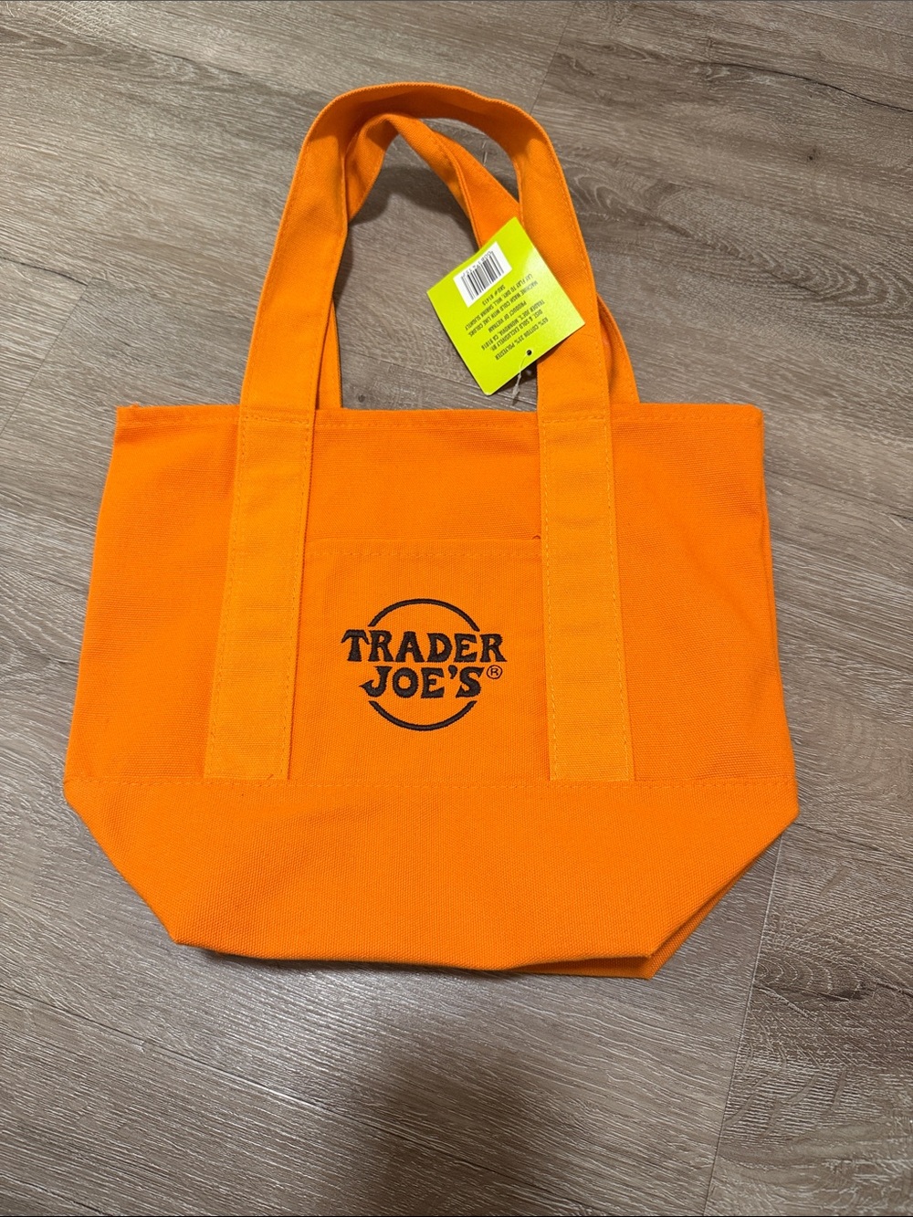 Trader Joe's Orange Canvas Tote Bag